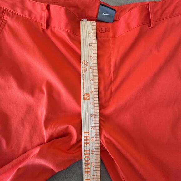 Nike Golf Pants Mens 38x33 Red/Orange Dri-FIT Stretch Flat Front Performance - Picture 10 of 16